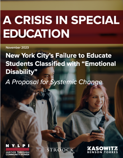 A Crisis In Special Education: New York City's Failure Educate Students Classified with 'Emotional Disability,' A Proposal for Systemic Change.